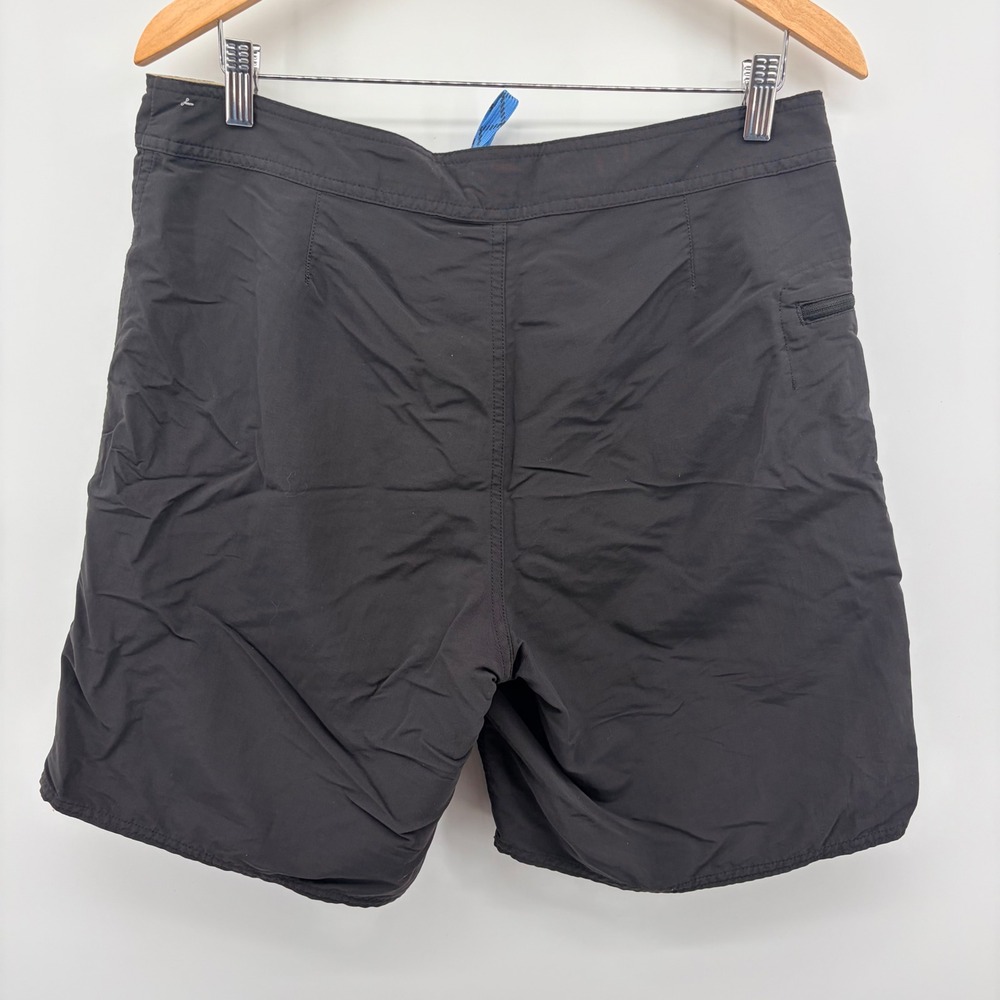 Patagonia Wavefarer Board Shorts Size 34 Swim Trunks Black Recycled Nylon - Picture 2 of 7